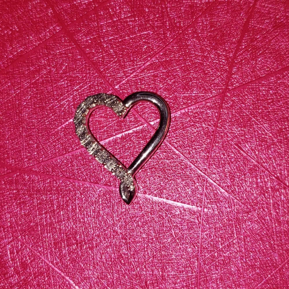Zales heart pendant with diamond accents